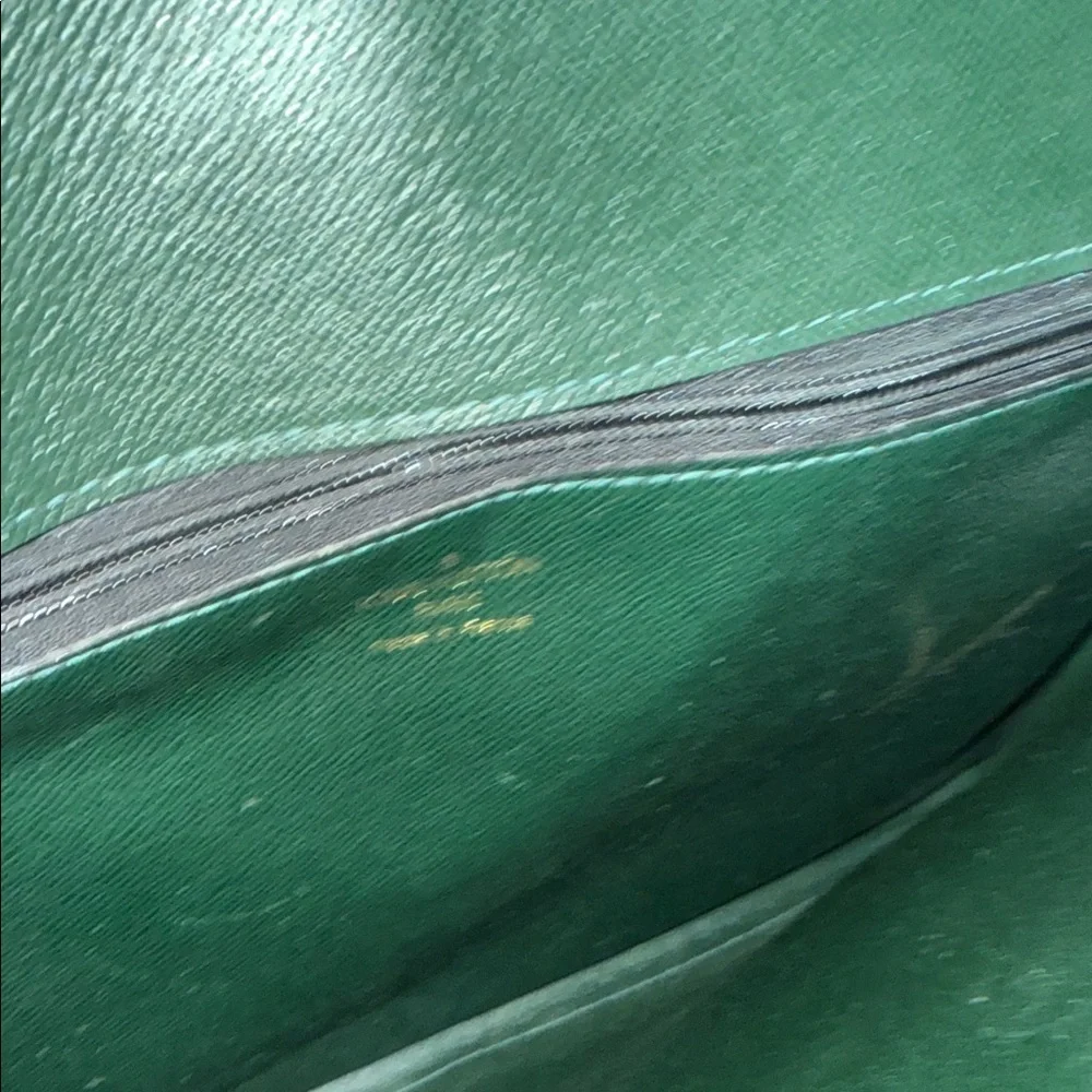 Louis Vuitton Dark Green Document Clutch Laptop Bag